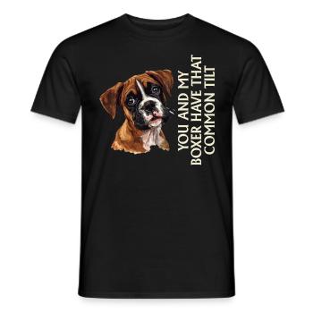 Deutscher Boxer YOU AND MY BOXER Lustiges - Männer T-Shirt - Schwarz - Vorne - AI Model Male 178 light (178cm)