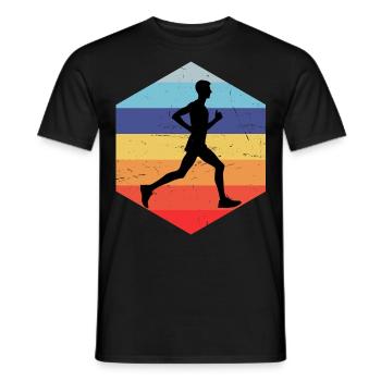 Race Fitness Running Jogging Hommes Running - T-shirt homme - noir - Devant - AI Model Male 178 light (178cm)