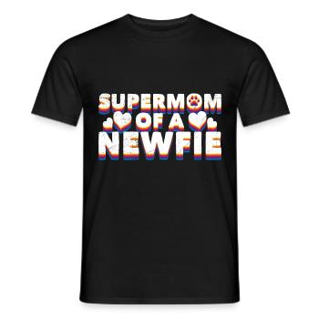 Neufundländer SUPERMOM OF A NEWFIE Lustiges - Männer T-Shirt - Schwarz - Vorne - AI Model Male 178 light (178cm)