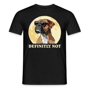 Boxer allemand CERTAINEMENT PAS propriétaire de chien boxer - T-shirt homme - noir - Devant - AI Model Male 178 light (178cm)
