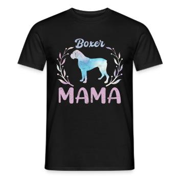 BOXER MAMA Deutscher Boxer Hundemama Boxer - Männer T-Shirt - Schwarz - Vorne - AI Model Male 178 light (178cm)