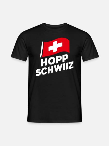 Schweiz Fahne Schweizer Flagge Trikot Fanartikel - Männer T-Shirt - Schwarz
