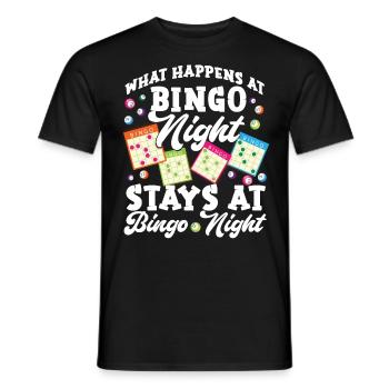 Joueur de bingo Que se passe-t-il au bingo ? - T-shirt homme - noir - Devant - AI Model Male 178 light (178cm)