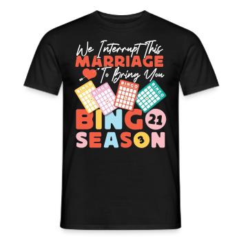 Bingo Player Husband Wife Marriage - Männer T-Shirt - Schwarz - Vorne - AI Model Male 178 light (178cm)