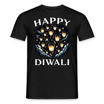 Happy Diwali - Men's T-Shirt - black - Front - AI Model Male 178 light (178cm)