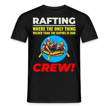 Rafting Team Floß Wildwasser Rafter Paddel Lustig - Männer T-Shirt - Schwarz - Vorne - AI Model Male 178 light (178cm)