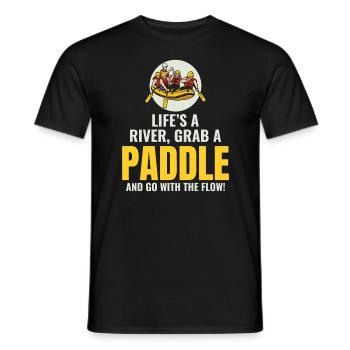 Rafting Team Floß Wildwasser Rafter Paddel Lustig - Männer T-Shirt - Schwarz - Vorne - AI Model Male 178 light (178cm)