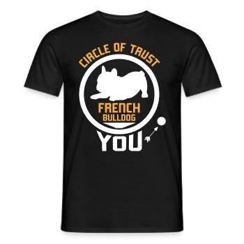 French Bulldog CIRCLE OF TRUST FRENCH - Men's T-Shirt - black - Front - AI Model Male 178 light (178cm)