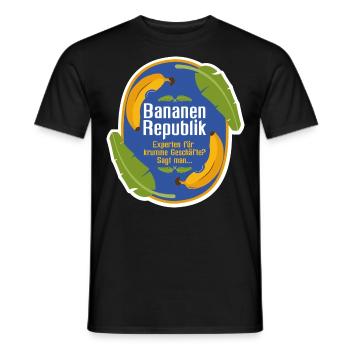 Bananenrepublik - Männer T-Shirt - Schwarz - Vorne - AI Model Male 178 light (178cm)