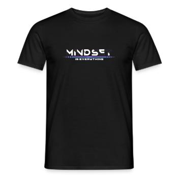 mindset is everything motivation - Men's T-Shirt - black - Front - AI Model Male 178 light (178cm)