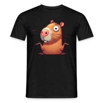 Confused Capybara - Men's T-Shirt - black - Front - AI Model Male 178 light (178cm)