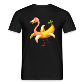Bananen Flamingo - Männer T-Shirt - Schwarz - Vorne - AI Model Male 178 light (178cm)