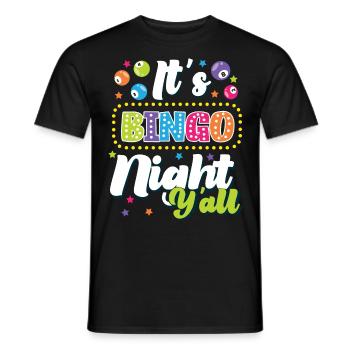 Bingo Player C’est la soirée bingo - T-shirt homme - noir - Devant - AI Model Male 178 light (178cm)