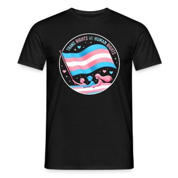 Hommage aux droits des trans - T-shirt homme - noir - Devant - AI Model Male 178 light (178cm)