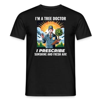 Baumpfleger Baumchirurg Kletterer Klettertrimmer - Männer T-Shirt - Schwarz - Vorne - AI Model Male 178 light (178cm)
