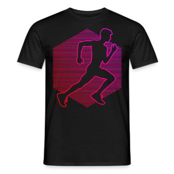 Fitness, Course à pied, Course à pied, Jogging, Cross Country Femmes - T-shirt homme - noir - Devant - AI Model Male 178 light (178cm)