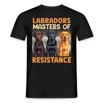 Labradors MAÎTRE DE LA RÉSISTANCE Fun - T-shirt homme - noir - Devant - AI Model Male 178 light (178cm)