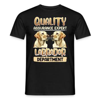 Labrador Hund QUALITY LABRADOR DEPARTMENT Lustig - Männer T-Shirt - Schwarz - Vorne - AI Model Male 178 light (178cm)