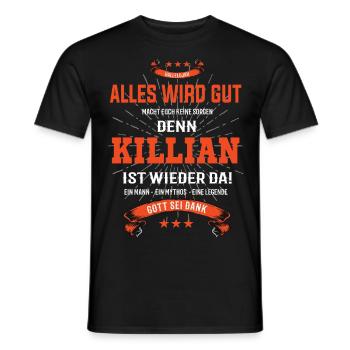 Alles wird gut denn Killian Ist da Outfit - Männer T-Shirt - Schwarz - Vorne - AI Model Male 178 light (178cm)