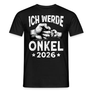 Je vais être oncle en 2026 - T-shirt homme - noir - Devant - AI Model Male 178 light (178cm)