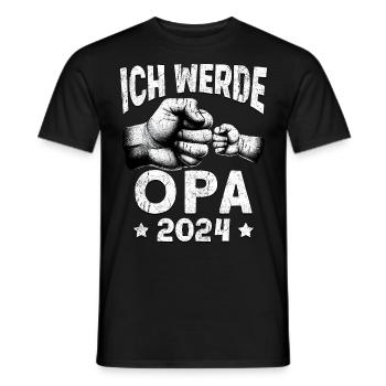 I'm going to be a grandpa in 2024 - Men's T-Shirt - black - Front - AI Model Male 178 light (178cm)