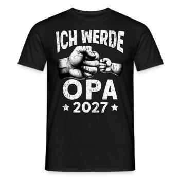 Je serai grand-père en 2027 - T-shirt homme - noir - Devant - AI Model Male 178 light (178cm)