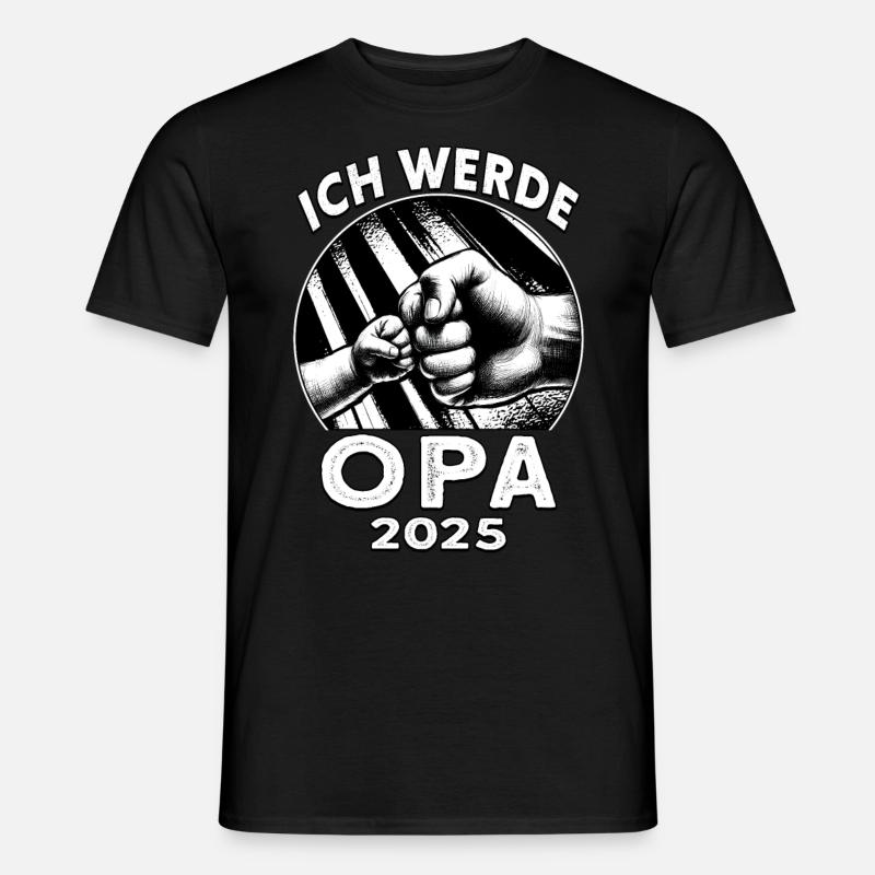 Ich werde Opa 2025 - Männer T-Shirt - Schwarz