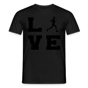 Course de cross-country pour femmes Jogging - T-shirt homme - noir - Devant - AI Model Male 178 light (178cm)