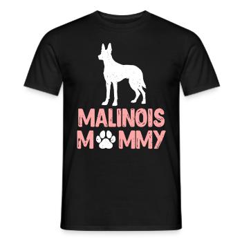MALINOIS MAMI Chien Maman Berger Belge - T-shirt homme - noir - Devant - AI Model Male 178 light (178cm)