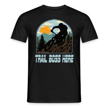Downhill Mountainbike Mtb Mountainbiker Biking - Männer T-Shirt - Schwarz - Vorne - AI Model Male 178 light (178cm)