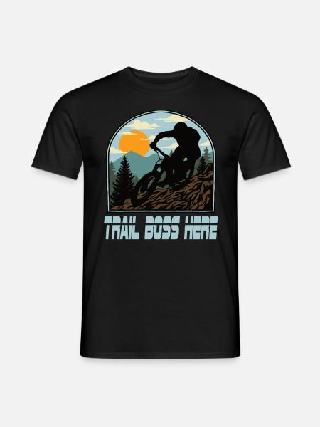 Downhill Mountainbike Mtb Mountainbiker Biking - Männer T-Shirt - Schwarz
