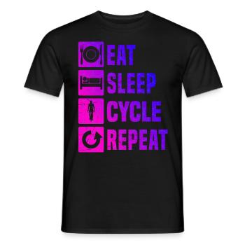 Cycliste Femmes Vélo Vélo VTT Hommes - T-shirt homme - noir - Devant - AI Model Male 178 light (178cm)