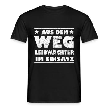 Garde du corps à l’écart dans la conception de l’action - T-shirt homme - noir - Devant - AI Model Male 178 light (178cm)