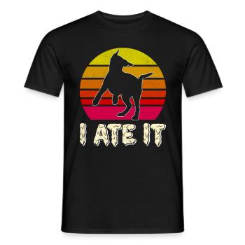 Labrador I ATE IT Labrador Retriever Funny - Men's T-Shirt - black - Front - AI Model Male 178 light (178cm)