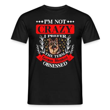 Berger allemand PAS FOU ALLEMAND SEHPHERD - T-shirt homme - noir - Devant - AI Model Male 178 light (178cm)