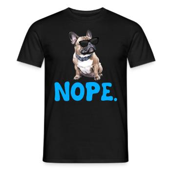 Bouledogue français Stur NOPE Frenchie - T-shirt homme - noir - Devant - AI Model Male 178 light (178cm)