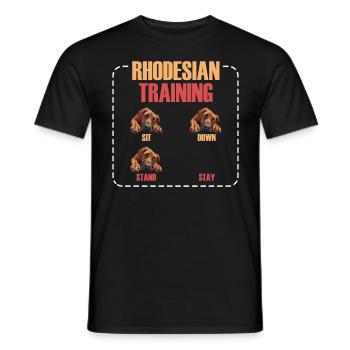 Rhodesian Training Propriétaire de Rhodesian Ridgeback - T-shirt homme - noir - Devant - AI Model Male 178 light (178cm)