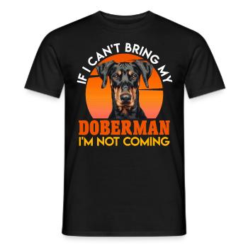 Hunde Opa IF I CAN'T BRING MY DOBERMAN Lustiges - Männer T-Shirt - Schwarz - Vorne - AI Model Male 178 light (178cm)