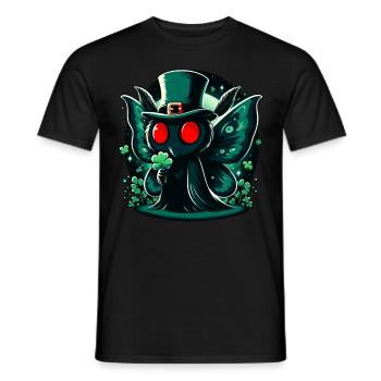 Irish Leprechaun Mothman - Männer T-Shirt - Schwarz - Vorne - AI Model Male 178 light (178cm)