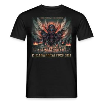 Zikaden-Horrorfilm 2024 - Männer T-Shirt - Schwarz - Vorne - AI Model Male 178 light (178cm)