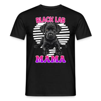 Schwarzer Labrador BLACK LABRADOR MOM Larador - Männer T-Shirt - Schwarz - Vorne - AI Model Male 178 light (178cm)