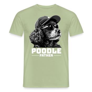 Poodle Father - Männer T-Shirt - Sage - Vorne - AI Model Male 178 light (178cm)