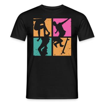 Skater Skateboard Skate - Männer T-Shirt - Schwarz - Vorne - AI Model Male 178 light (178cm)