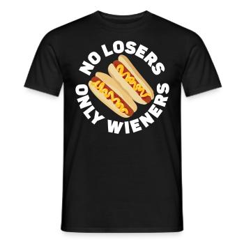 Hot Dog Adult Pun No Losers Only - Männer T-Shirt - Schwarz - Vorne - AI Model Male 178 light (178cm)