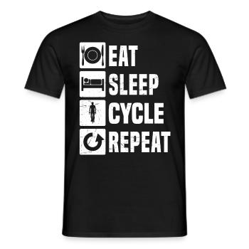 Cyclisme Cyclisme Vélo VTT Femme - T-shirt homme - noir - Devant - AI Model Male 178 light (178cm)