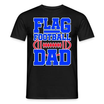 Flag Football Dad – Proud Flag Football Dad - Men's T-Shirt - black - Front - AI Model Male 178 light (178cm)