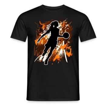 Basketball Basketballerin Frauen Basketball - Männer T-Shirt - Schwarz - Vorne - AI Model Male 178 light (178cm)