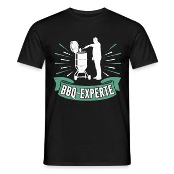 BBQ-Experte Lustig Fleischliebhaber Fleischesser - Männer T-Shirt - Schwarz - Vorne - AI Model Male 178 light (178cm)