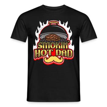 Grillmeister SMOKING HOT DAD Fleischesser Papa - Männer T-Shirt - Schwarz - Vorne - AI Model Male 178 light (178cm)