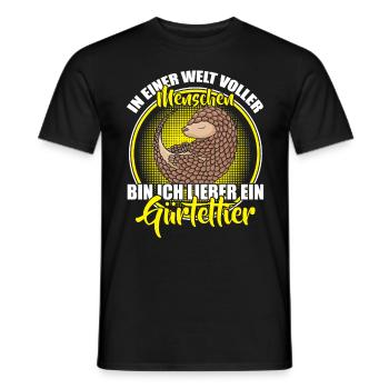 Je préfère être un tatou, un tatou géant - T-shirt homme - noir - Devant - AI Model Male 178 light (178cm)